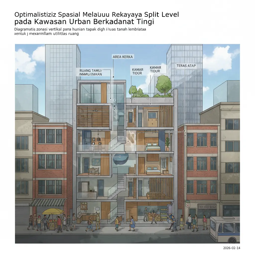 Optimalisasi Spasial Melalui Rekayasa Split Level pada Kawasan Urban Berkepadatan Tinggi