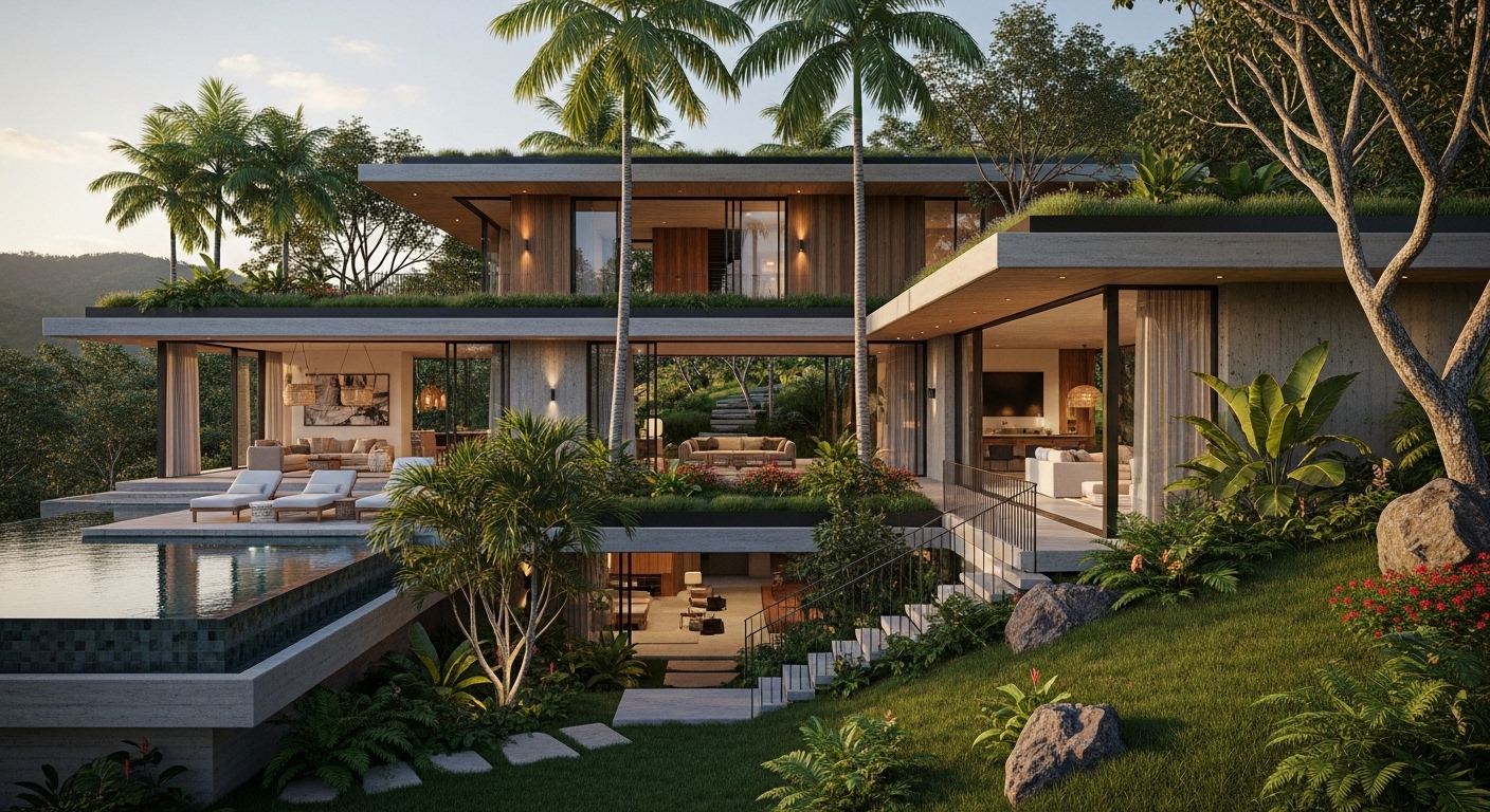 Desain Rumah Tropis Modern yang Menyatu dengan Alam